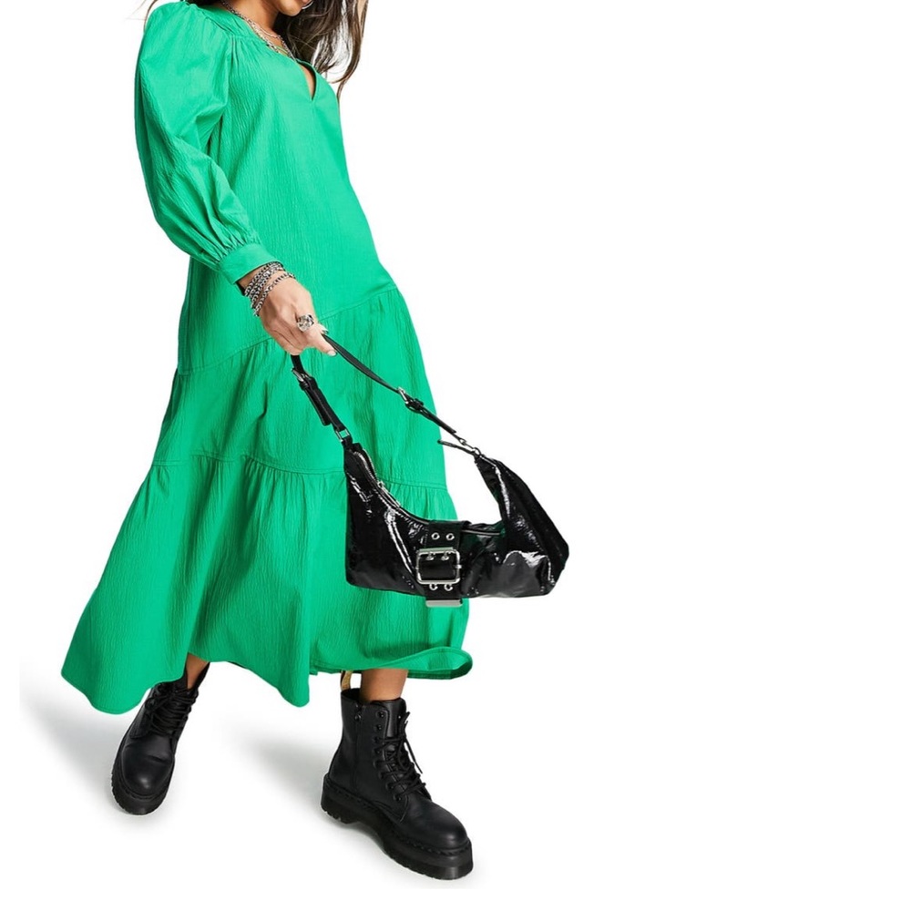 Top Shop green maxi size 8